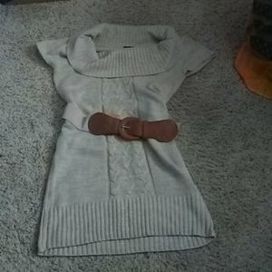 Rue21 Women's Tan Belted Sweater Dress XL